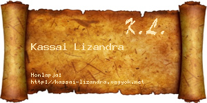 Kassai Lizandra névjegykártya